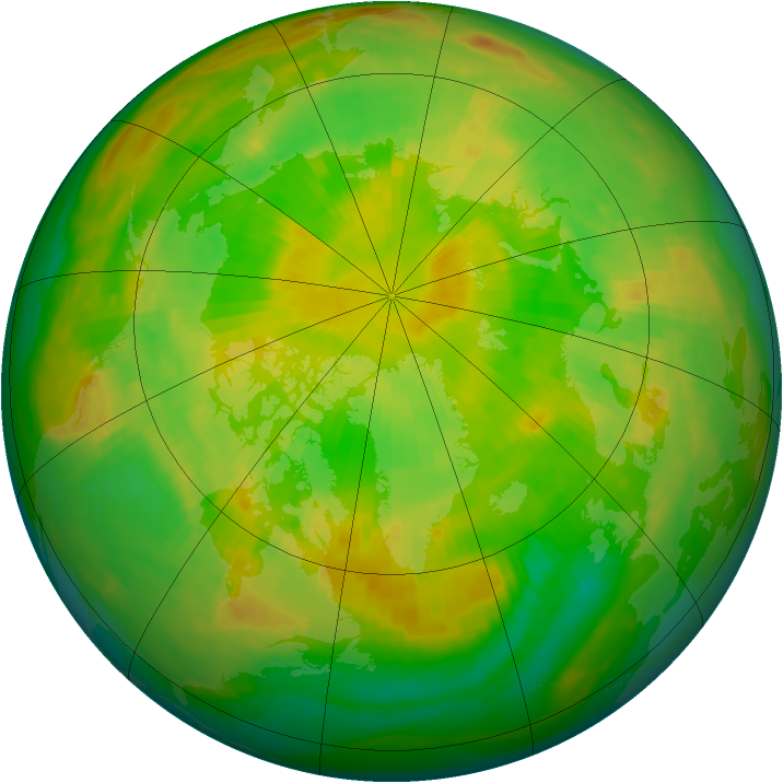 Arctic ozone map for 10 June 1983